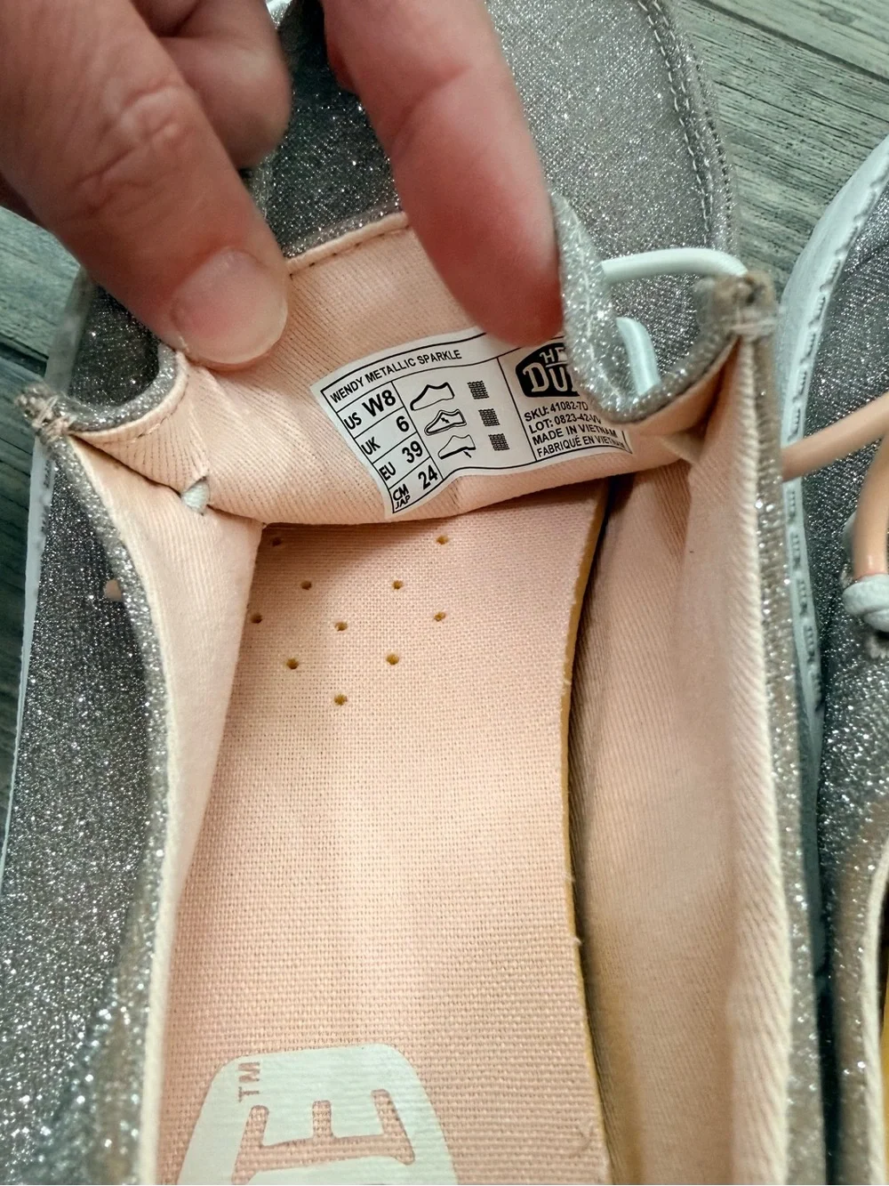 Hey Dude Rose Gold Metallic Sparkle